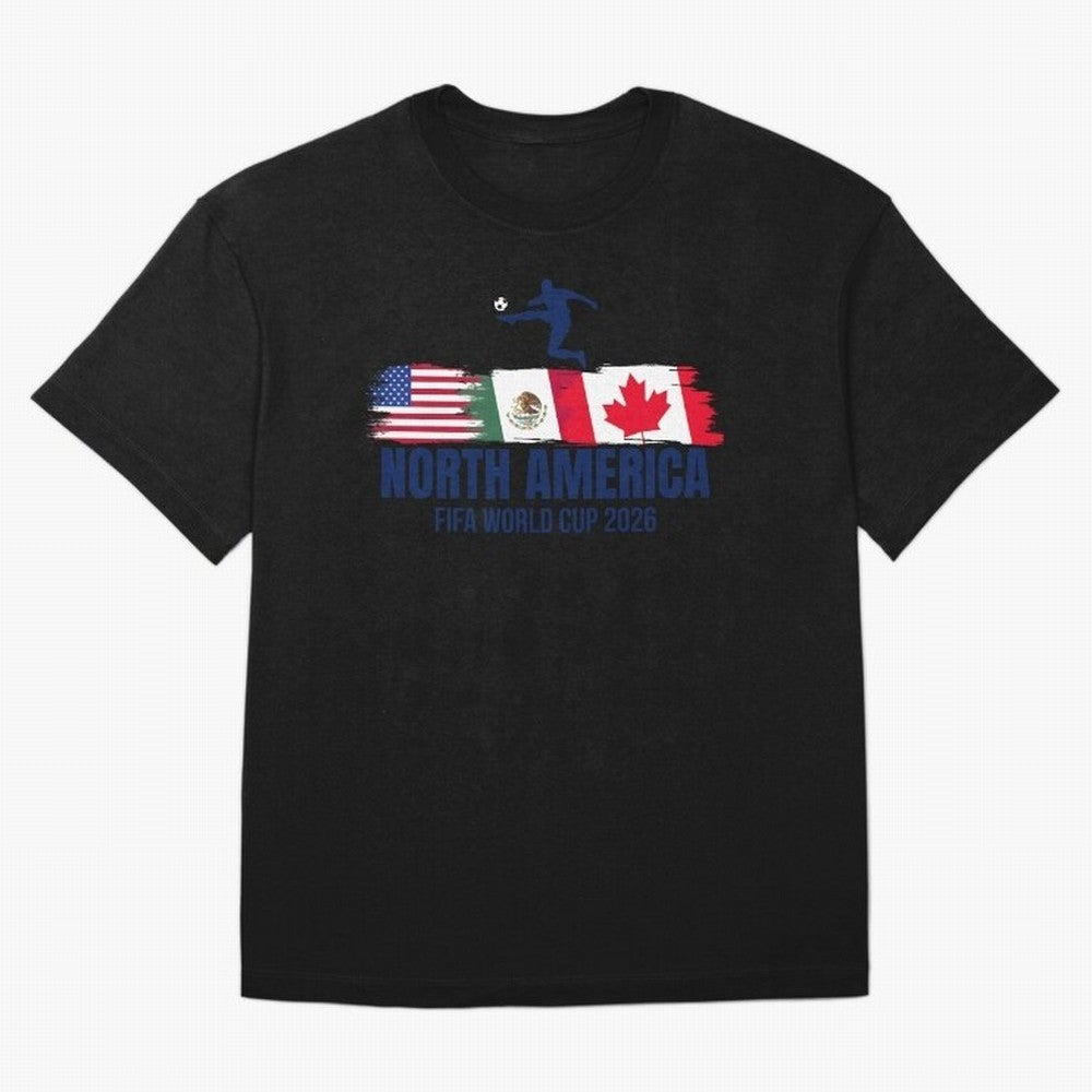 2026 North America Soccer World Tour - USA Mexico Canada Oversized T-Shirt Support Your Favorite Stars during FIFA World Cup 2026 USA Canada Mexico for Fans of Mbappe and Brazil, Portugal and Argentina, Bringing Stadium Chants, National Pride,