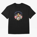 World Cup 2026 Host Nations Crest Oversized T-Shirt Turn Up for the FIFA World Cup 2026 Group Stage Journey through Cristiano Ronaldo, Haaland and CR7 Highlights, Argentina, France and Brazil Pride, Fan Favorite Moments, National Team Passion, Big