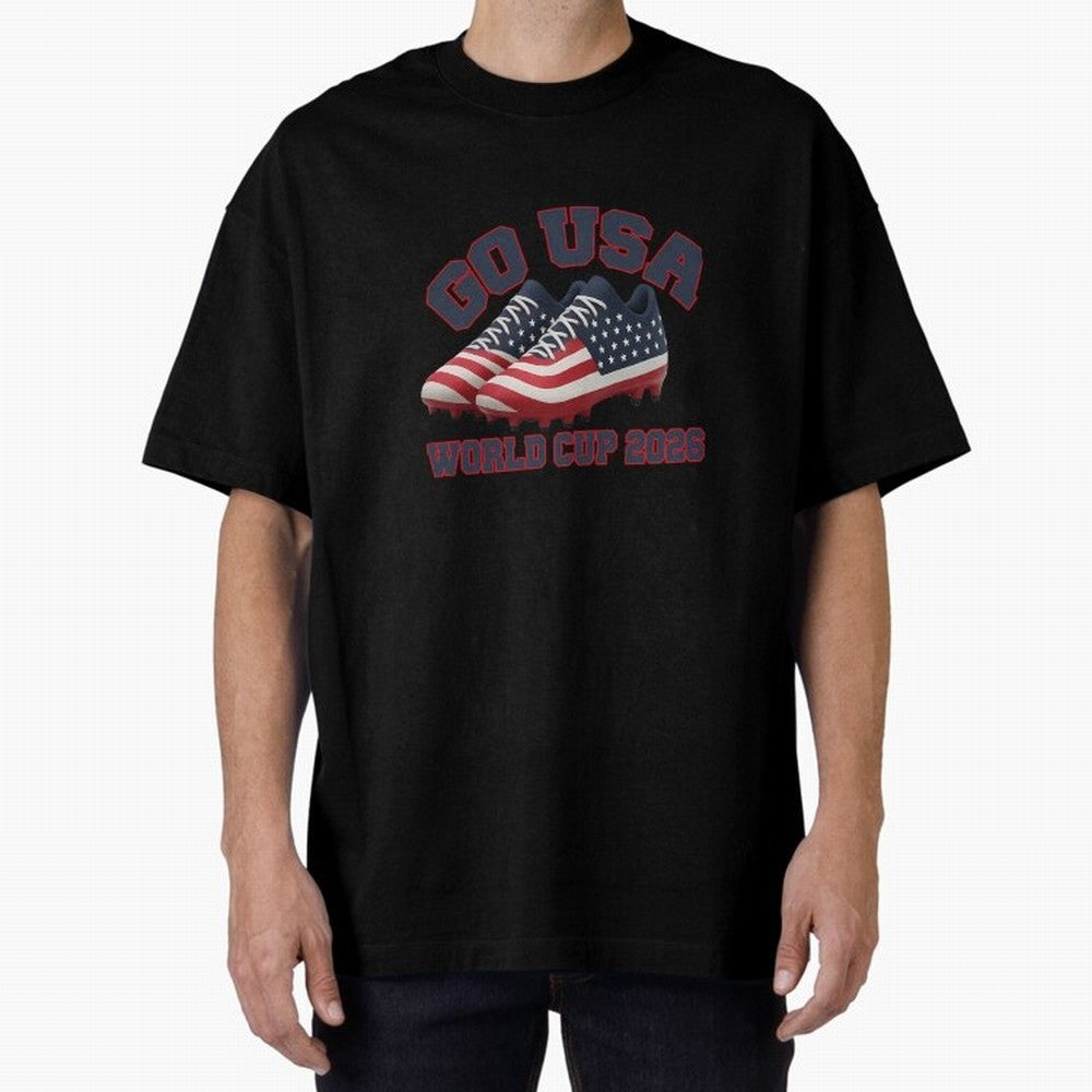 Go Usa. Usa 2026 World Cup 2026 World Cup Soccer Usa Soccer Usa Men Oversized T-Shirt Join the FIFA World Cup 2026 Group Stage Journey through Mbappe and Neymar Highlights, Spain Pride, Football History, Final Match Energy, Crowd Noise and Once in