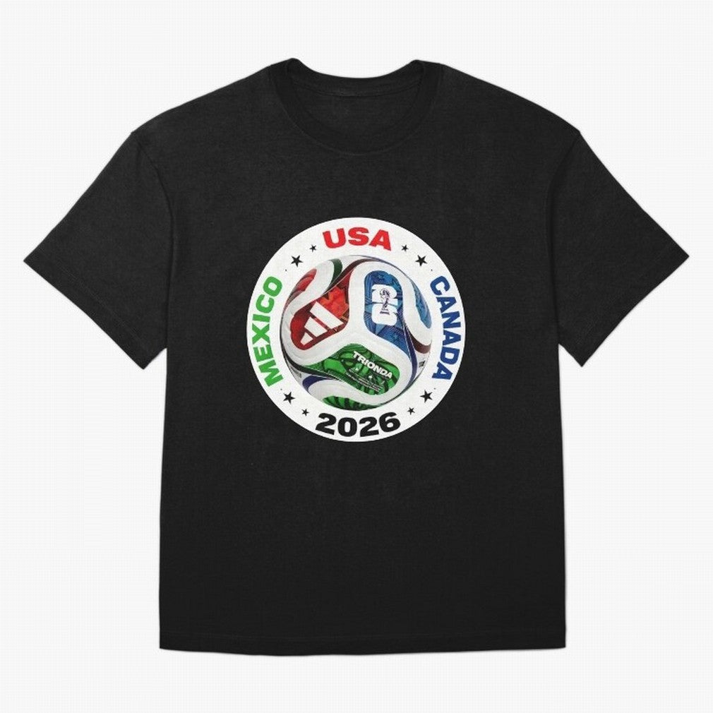 Trionda 26 Soccer Ball - North America 2026 Football Art Oversized T-Shirt Turn Every Weekend Toward FIFA World Cup 2026 Connected to Mbappe, Spain Energy, Stadium Chants, National Pride, Trophy Dreams and Unforgettable Football Memories; Created