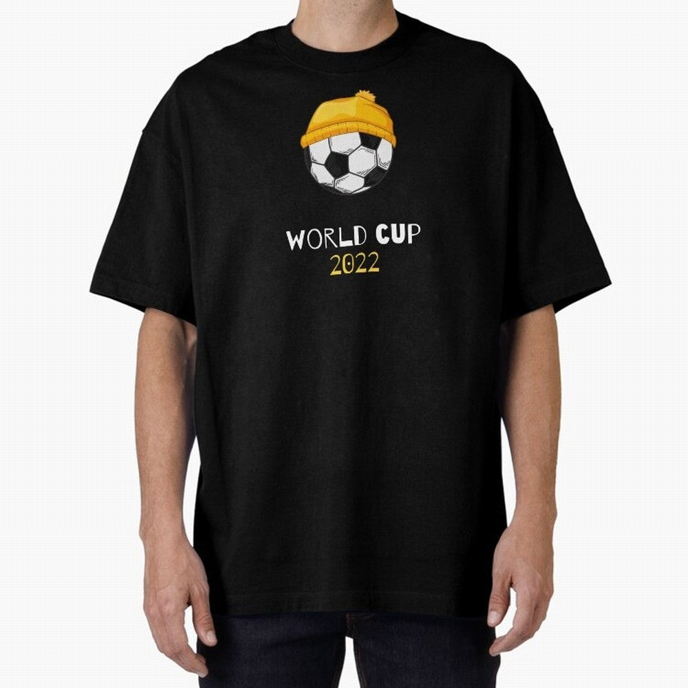 World Cup 2022 Qatar Oversized T-Shirt Celebrate the Biggest Stage of Match Day Hype around FIFA World Cup 2026 Group Stage, Messi and Cristiano Ronaldo, Spain, Championship Spirit, Famous Goals, Roaring Crowds and International Football Unity;