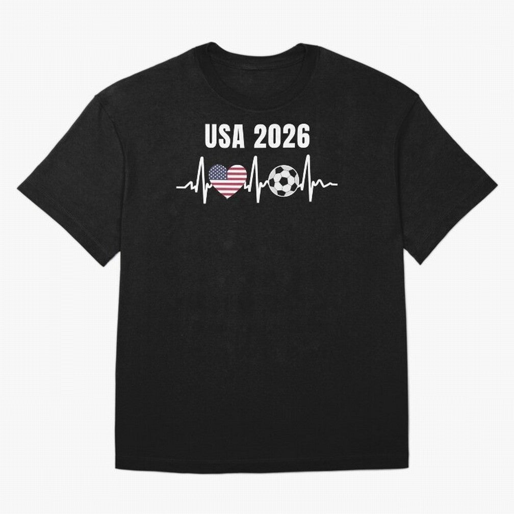 Soccer USA 2026 American Flag America World Cup Fan Gift Oversized T-Shirt Make Memories around Match Day Hype around FIFA World Cup 2026 Group Stage, Neymar, Haaland and Cristiano Ronaldo, England, France and Netherlands, Supporter Pride, Iconic
