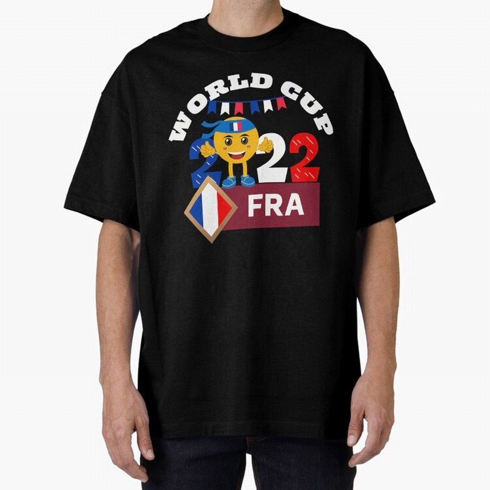 Fifa World Cup 2022. France 2022. Qatar 2022 Oversized T-Shirt Represent the Passion of Global Football Passion for FIFA World Cup 2026 USA Canada Mexico, Connected to Messi, Neymar and Mbappe, Spain and Netherlands, Stadium Chants, National Pride,