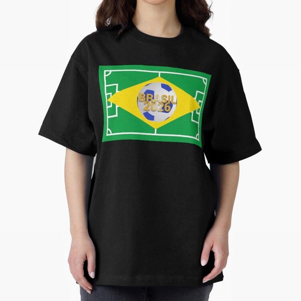 Brazil World Cup 2026 Oversized T-Shirt Carry Match Day Hype around FIFA World Cup 2026 Group Stage, Mbappe and Neymar, Brazil, Portugal and Argentina, Tournament Hype, Historic Matchups, Family Viewing Parties and Global Sports Pride; Perfect for