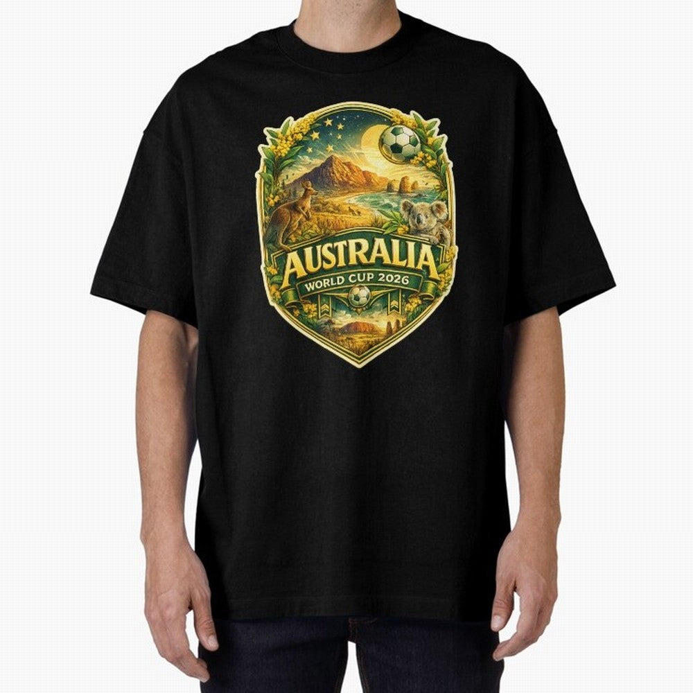 Australia FIFA World Cup 2026 Great Barrier Reef Outback Kangaroo Coast Oversized T-Shirt Bring Legendary Rivalry Energy to the FIFA World Cup 2026 Journey through CR7 and Messi Highlights, France Pride, Fan Favorite Moments, National Team Passion,