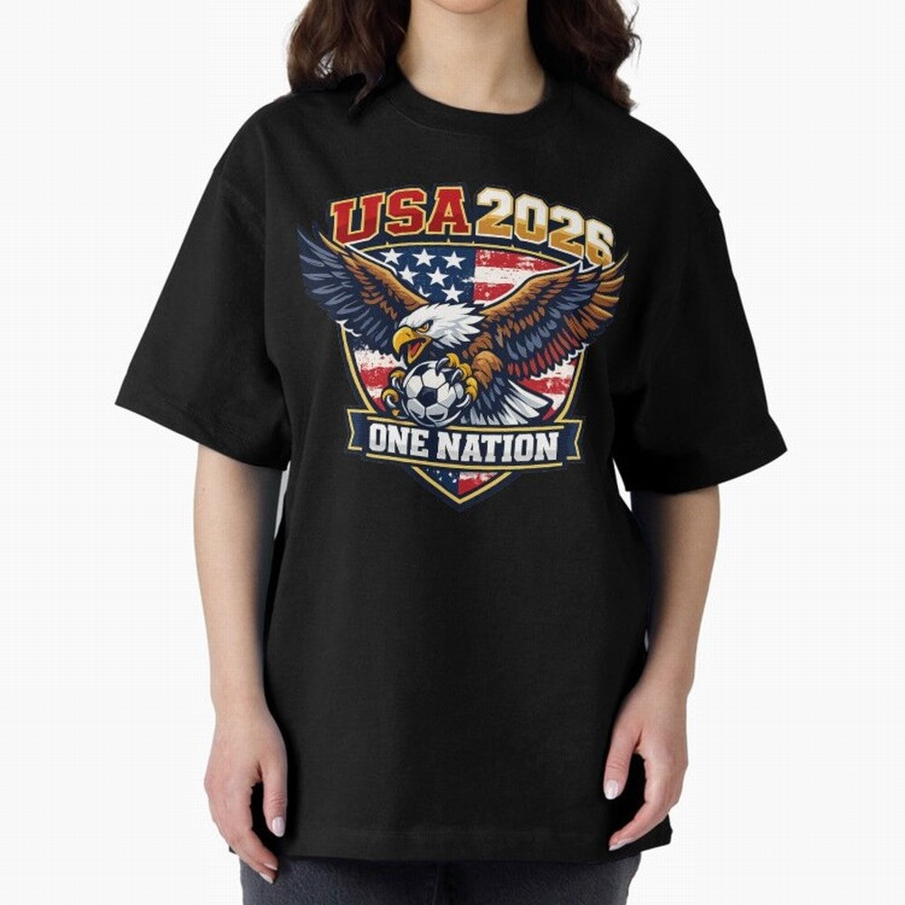USA Canada Mexico Soccer Cup Oversized T-Shirt Carry Match Day Hype around FIFA World Cup 2026, Cristiano Ronaldo, Haaland and CR7, Portugal, Sports Nostalgia, International Competition, Famous Players and Unforgettable Victories; Ideal for Fans