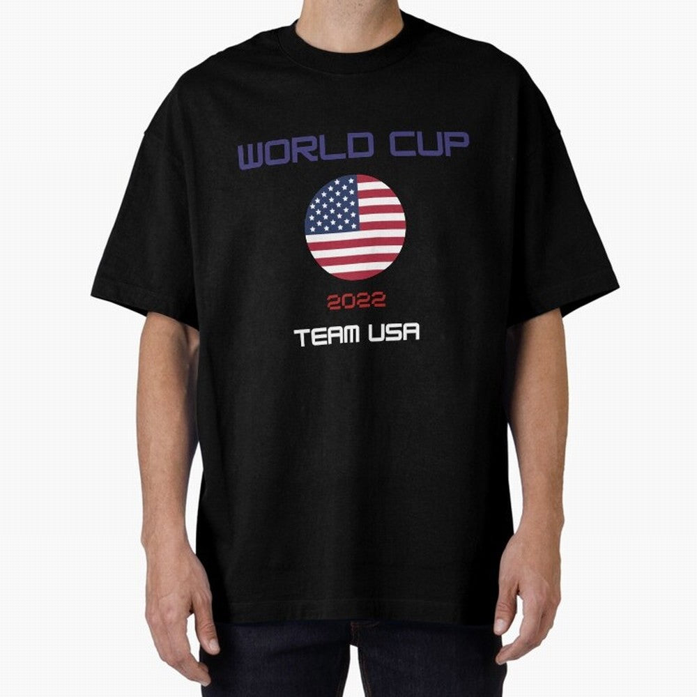 World cup 2022 Team USA Oversized T-Shirt Celebrate Golden Goal Energy in FIFA World Cup 2026 USA Canada Mexico for Fans of Mbappe and Neymar and England and Germany, Bringing Game Day Rituals, Football Legends, Country Pride and the Road to the