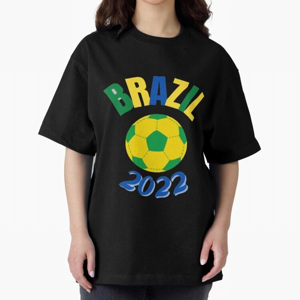 Brazil FIFA world cup 2022 T shirt Oversized T-Shirt Make Game Day About FIFA World Cup 2026 USA Canada Mexico for Fans of CR7 and Messi and Argentina, France and Brazil, Bringing Stadium Memories, Football Loyalty, International Chants and