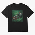 Mexico 2026 Football with Metallic Silver Line Oversized T-Shirt Remember FIFA World Cup 2026 USA Canada Mexico for Fans of Messi, CR7 and Mbappe and Argentina and Brazil, Bringing Vintage Soccer Flavor, Modern Football Stars, National Flags and