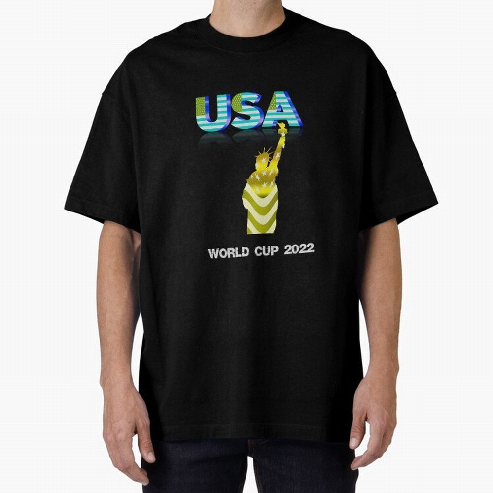 USA World Cup 2022 Oversized T-Shirt Stand Out with Spirit from Global Football Passion for FIFA World Cup 2026 Group Stage, Made for Cristiano Ronaldo, France and Portugal, Match Day Excitement, Supporter Culture, Golden Goals and Global Football