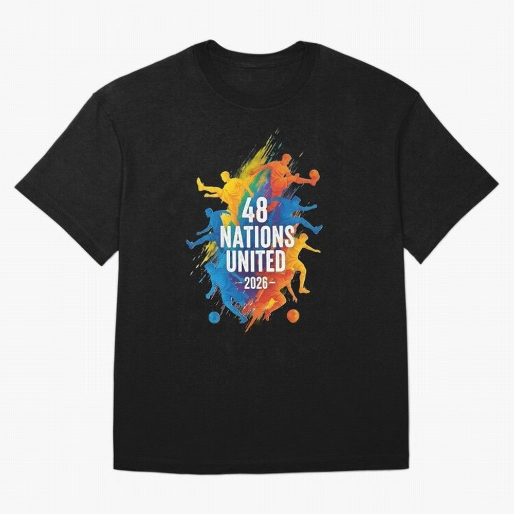 The Unity of World Football Oversized T-Shirt Keep the Legacy of Global Football Passion for FIFA World Cup 2026 Group Stage, Celebrating CR7 and Messi, France and Portugal, Supporter Pride, Iconic Celebrations, Legendary Names and Global Match Day