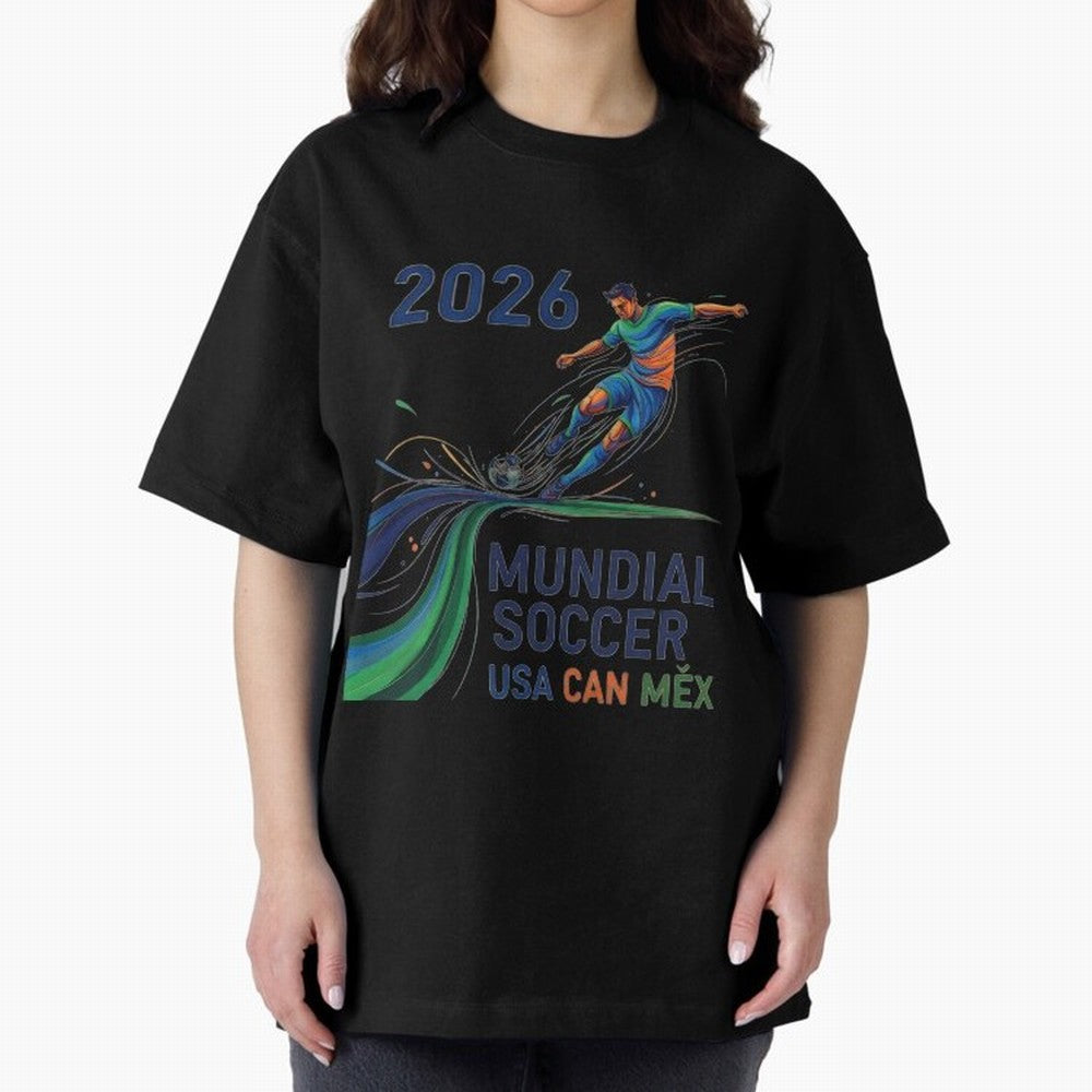 Triangular Goal Art 2026 Oversized T-Shirt Bring a Vintage Feel to FIFA World Cup 2026 Group Stage for Fans of Messi, CR7 and Mbappe and Argentina and Brazil, Bringing Champion Mindset, Group Stage Buzz, Knockout Tension and Passionate Fan Culture;