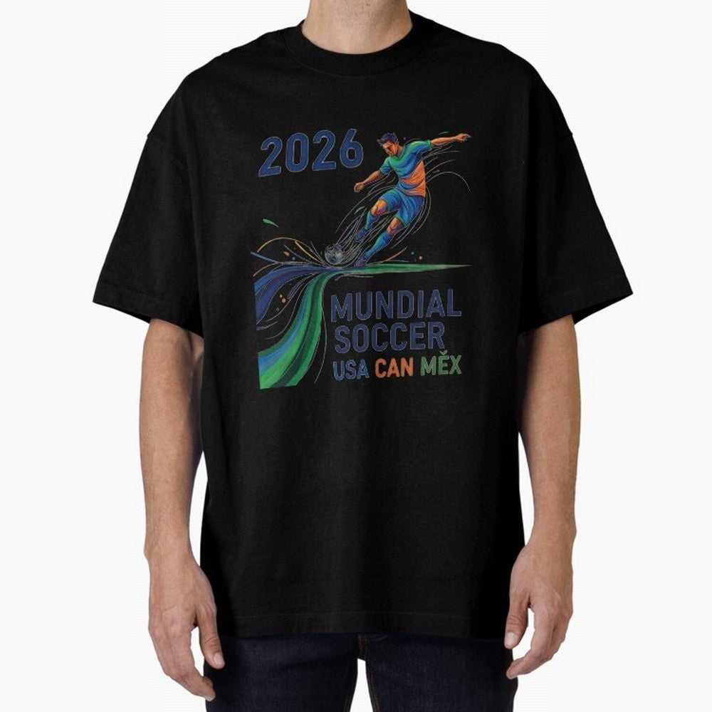 Triangular Goal Art 2026 Oversized T-Shirt Bring a Vintage Feel to FIFA World Cup 2026 Group Stage for Fans of Messi, CR7 and Mbappe and Argentina and Brazil, Bringing Champion Mindset, Group Stage Buzz, Knockout Tension and Passionate Fan Culture;