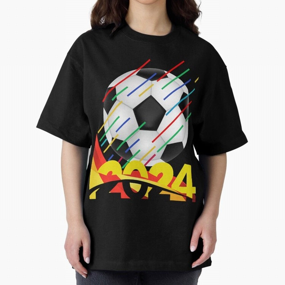 FOOTBALL 2024 Oversized T-Shirt Follow the Final Road of Global Football Passion for FIFA World Cup 2026 Group Stage, Connected to CR7 and Messi, England, Football History, Final Match Energy, Crowd Noise and Once in a Lifetime Moments; Made for