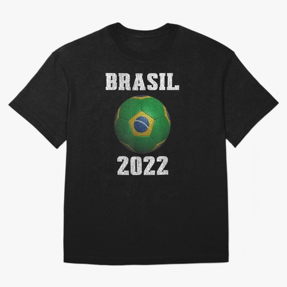 Brasil Flag Soccer Jersey Football Graphic Design T-Shirt Oversized T-Shirt Capture FIFA World Cup 2026 Group Stage for Fans of Haaland and Mbappe and France, Bringing Sports Nostalgia, International Competition, Famous Players and Unforgettable