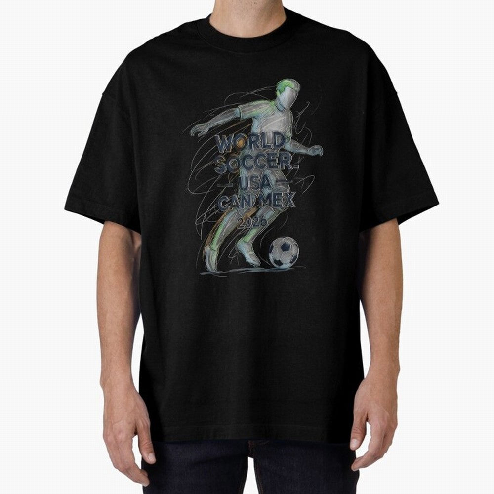 Triumphant Kick 2026 Oversized T-Shirt Bring Supporter Culture to FIFA World Cup 2026 USA Canada Mexico Spirit, Centered on Brazil, Messi, Soccer Culture, Superstar Moments, National Team Dreams and Competitive Fire; Made for Collectors Who Enjoy