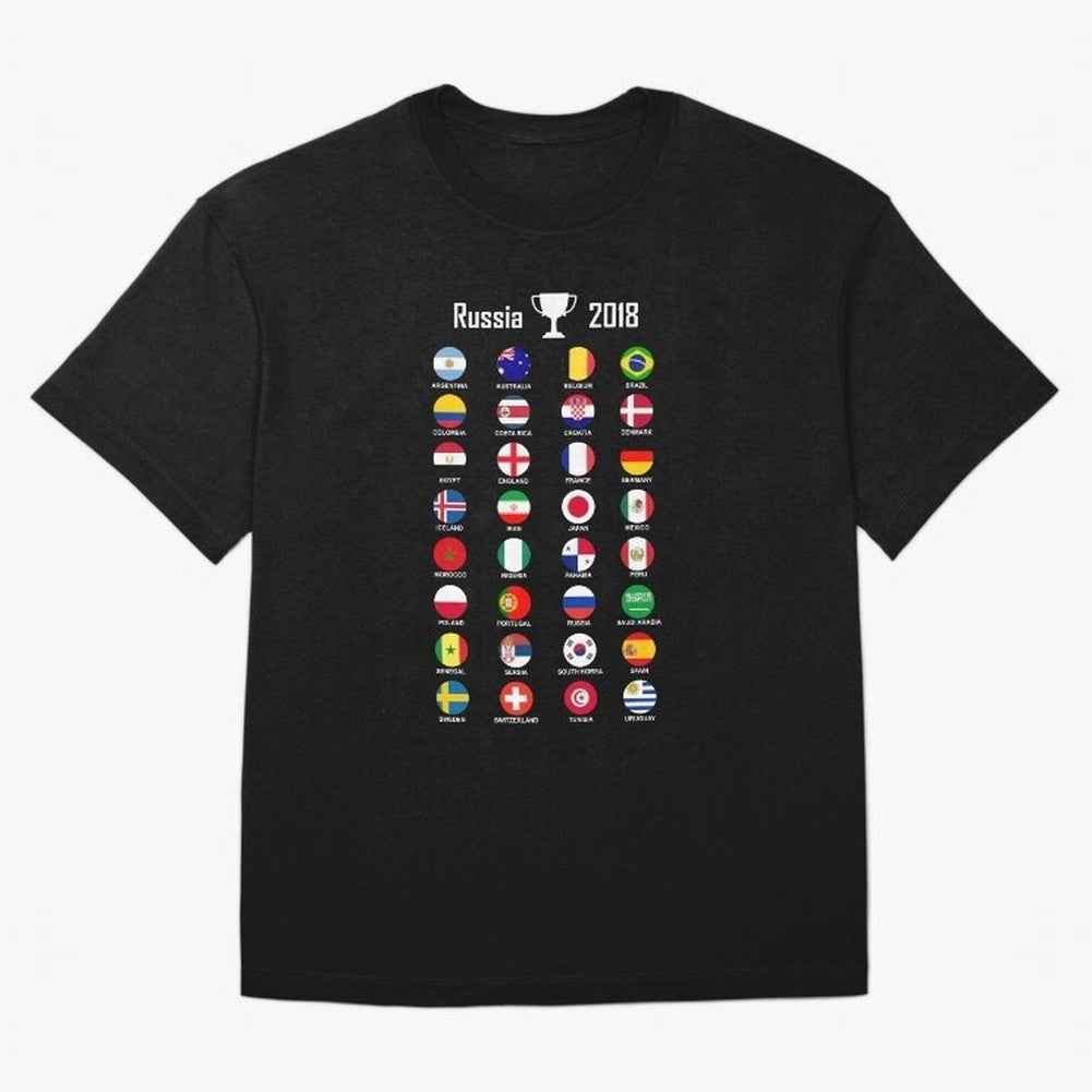 Russia 2018 Football Soccer Championship Oversized T-Shirt Wear the Spirit of FIFA World Cup 2026 USA Canada Mexico Filled with Mbappe and Neymar, Argentina, France and Brazil Energy, Stadium Chants, National Pride, Trophy Dreams and Unforgettable