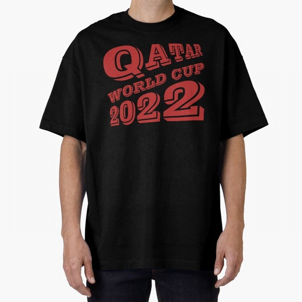 Qatar World Cup 2022 Oversized T-Shirt Celebrate Every Goal in Global Football Passion for FIFA World Cup 2026 USA Canada Mexico, Celebrating Mbappe, Portugal, Supporter Pride, Iconic Celebrations, Legendary Names and Global Match Day Energy; Made