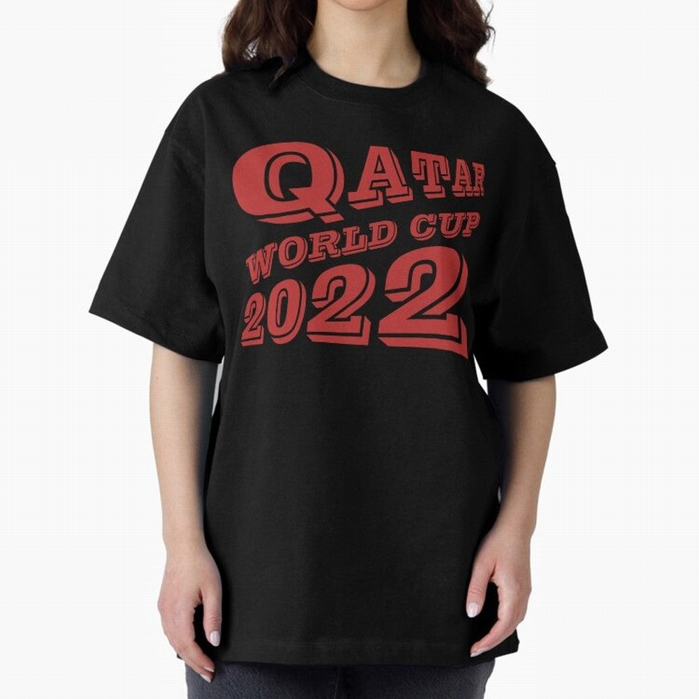 Qatar World Cup 2022 Oversized T-Shirt Celebrate Every Goal in Global Football Passion for FIFA World Cup 2026 USA Canada Mexico, Celebrating Mbappe, Portugal, Supporter Pride, Iconic Celebrations, Legendary Names and Global Match Day Energy; Made