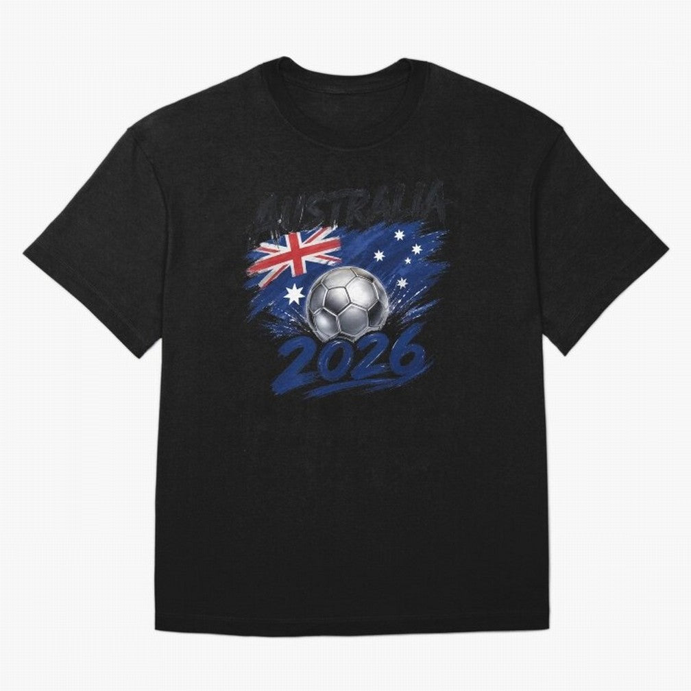 Australia Soccer 2026: Grunge Flag & Football Pride Oversized T-Shirt Support Iconic Players in the FIFA World Cup 2026 Group Stage Journey through Mbappe and Neymar Highlights, England, France and Netherlands Pride, Tournament Hype, Historic