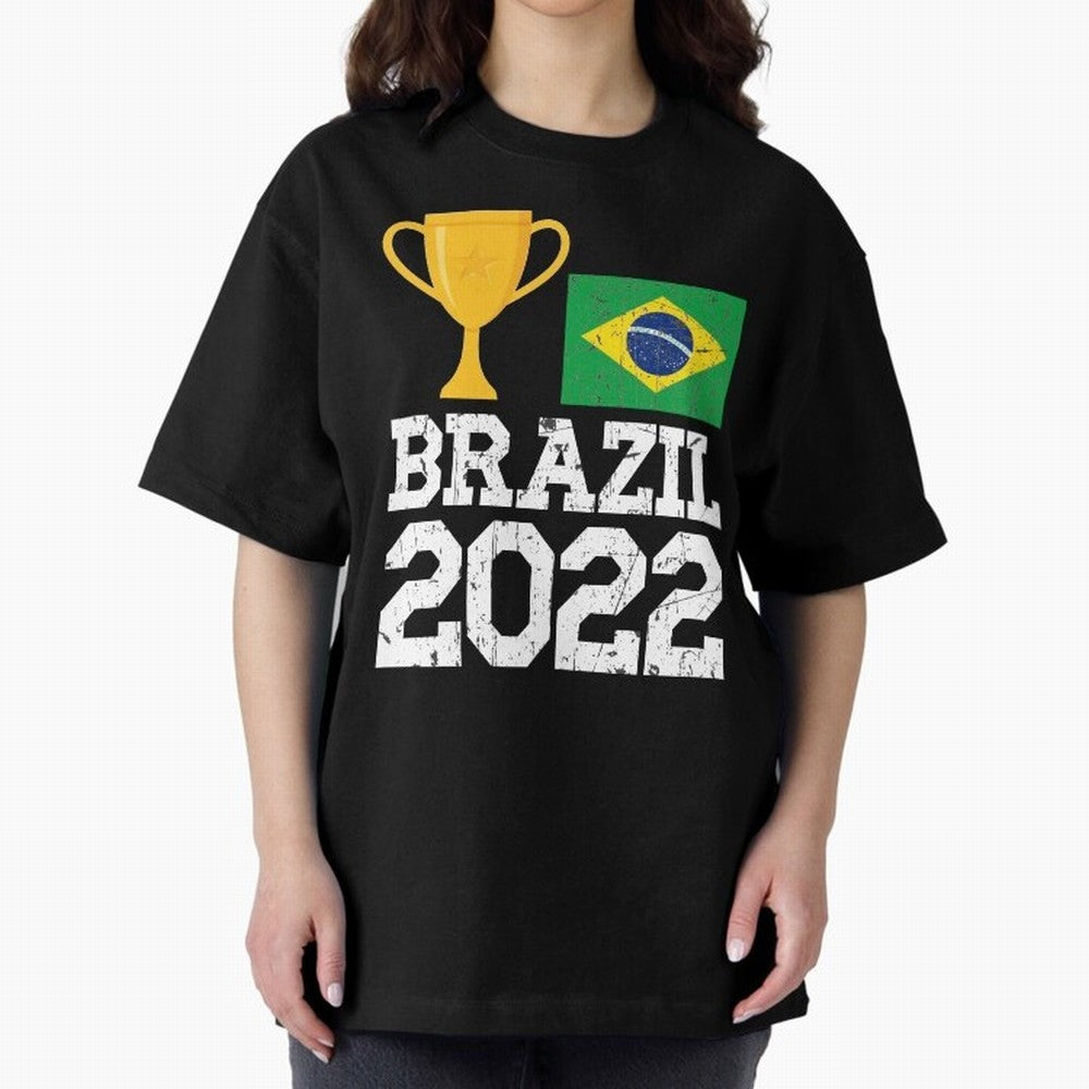Brazil Soccer Team Fan Football Brazilian Flag 2022 T-Shirt - Brazil T shirt Soccer - Brazil Flag Vintage - Brazilian Oversized T-Shirt Live the Energy of FIFA World Cup 2026 USA Canada Mexico for Fans of CR7 and Messi and Netherlands, Bringing