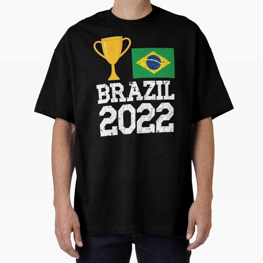 Brazil Soccer Team Fan Football Brazilian Flag 2022 T-Shirt - Brazil T shirt Soccer - Brazil Flag Vintage - Brazilian Oversized T-Shirt Live the Energy of FIFA World Cup 2026 USA Canada Mexico for Fans of CR7 and Messi and Netherlands, Bringing