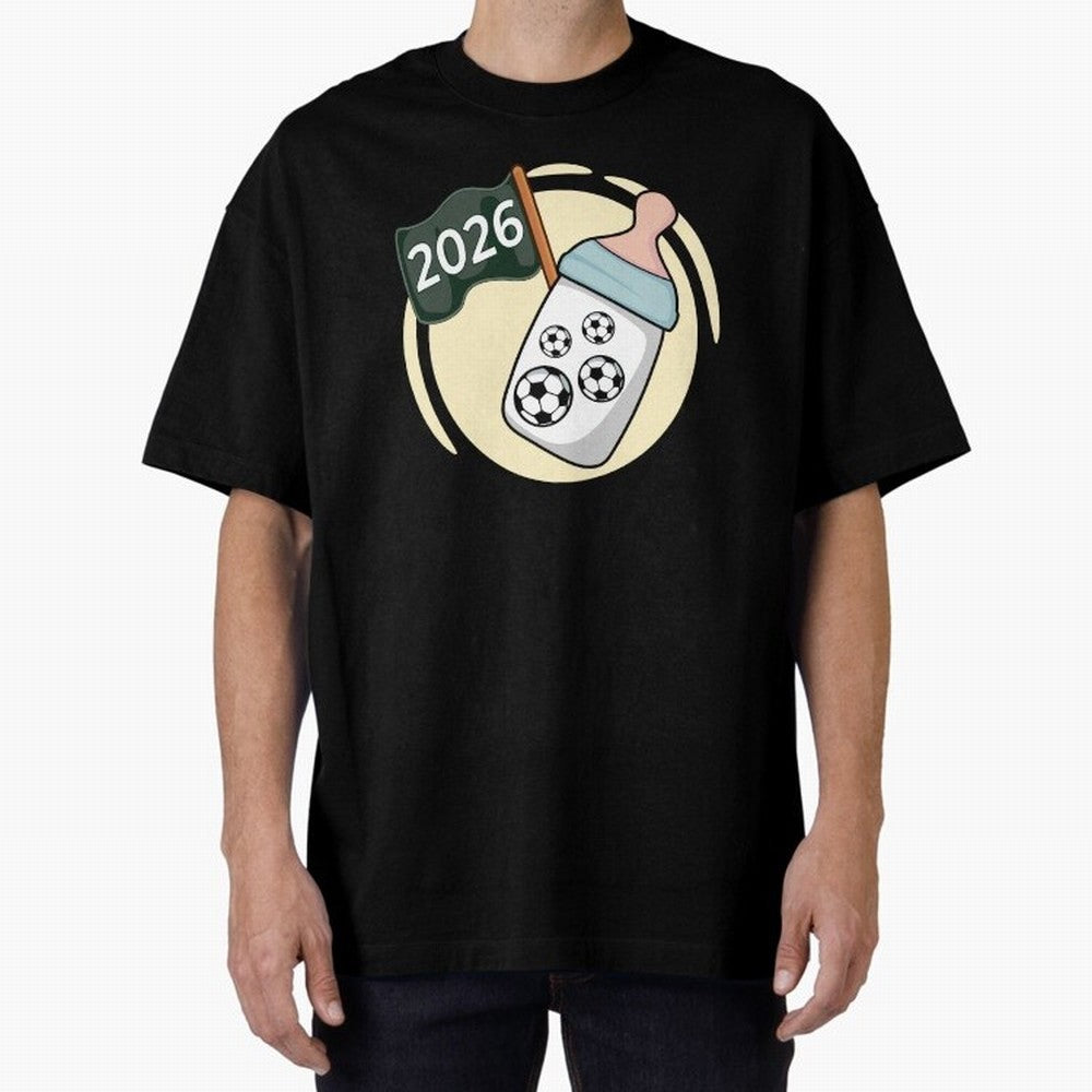 Baby 2026 FOOTBALL Oversized T-Shirt Celebrate Football Heritage in Global Football Passion for FIFA World Cup 2026 Group Stage, Inspired by Cristiano Ronaldo, Haaland and CR7, Argentina and Brazil, Tournament Hype, Historic Matchups, Family