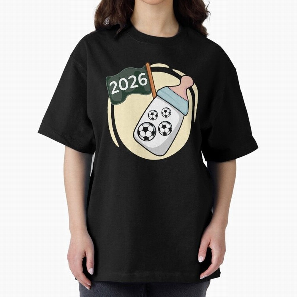Baby 2026 FOOTBALL Oversized T-Shirt Celebrate Football Heritage in Global Football Passion for FIFA World Cup 2026 Group Stage, Inspired by Cristiano Ronaldo, Haaland and CR7, Argentina and Brazil, Tournament Hype, Historic Matchups, Family
