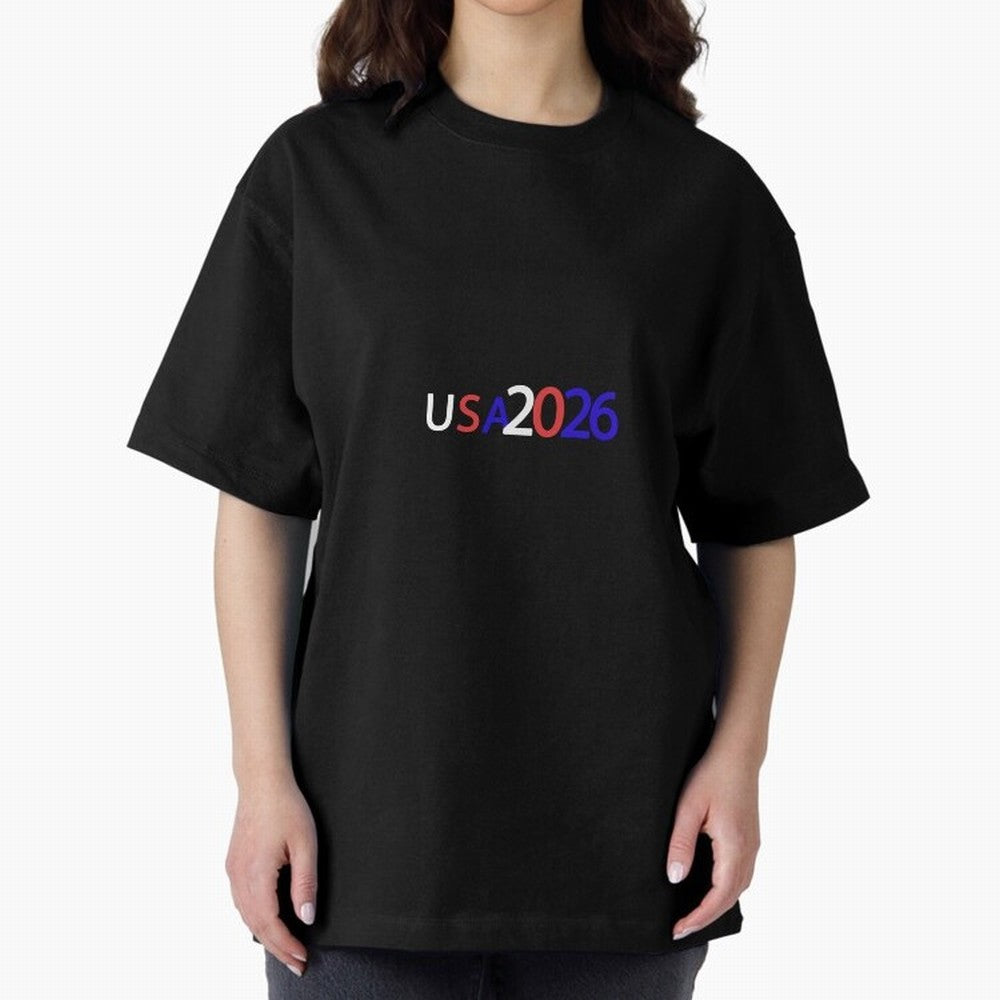 USA 2026 Oversized T-Shirt Back the Journey through FIFA World Cup 2026 USA Canada Mexico Built around Mbappe and Neymar, Brazil, Portugal and Argentina Energy, Champion Mindset, Group Stage Buzz, Knockout Tension and Passionate Fan Culture;