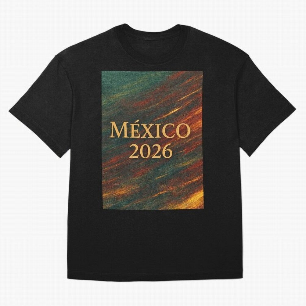 Mexico 2026 Arc of Color - Elegant and Luxury Design for Soccer Fans Oversized T-Shirt Carry FIFA World Cup 2026 for Fans of Messi, CR7 and Mbappe and Germany, Bringing Sports Nostalgia, International Competition, Famous Players and Unforgettable