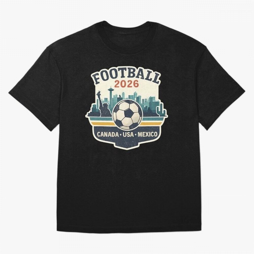 Football 2026 One World One Goal Oversized T-Shirt Keep the Match Day Mood of Global Football Passion for FIFA World Cup 2026 USA Canada Mexico, Featuring Messi, England and Germany, Soccer Culture, Superstar Moments, National Team Dreams and