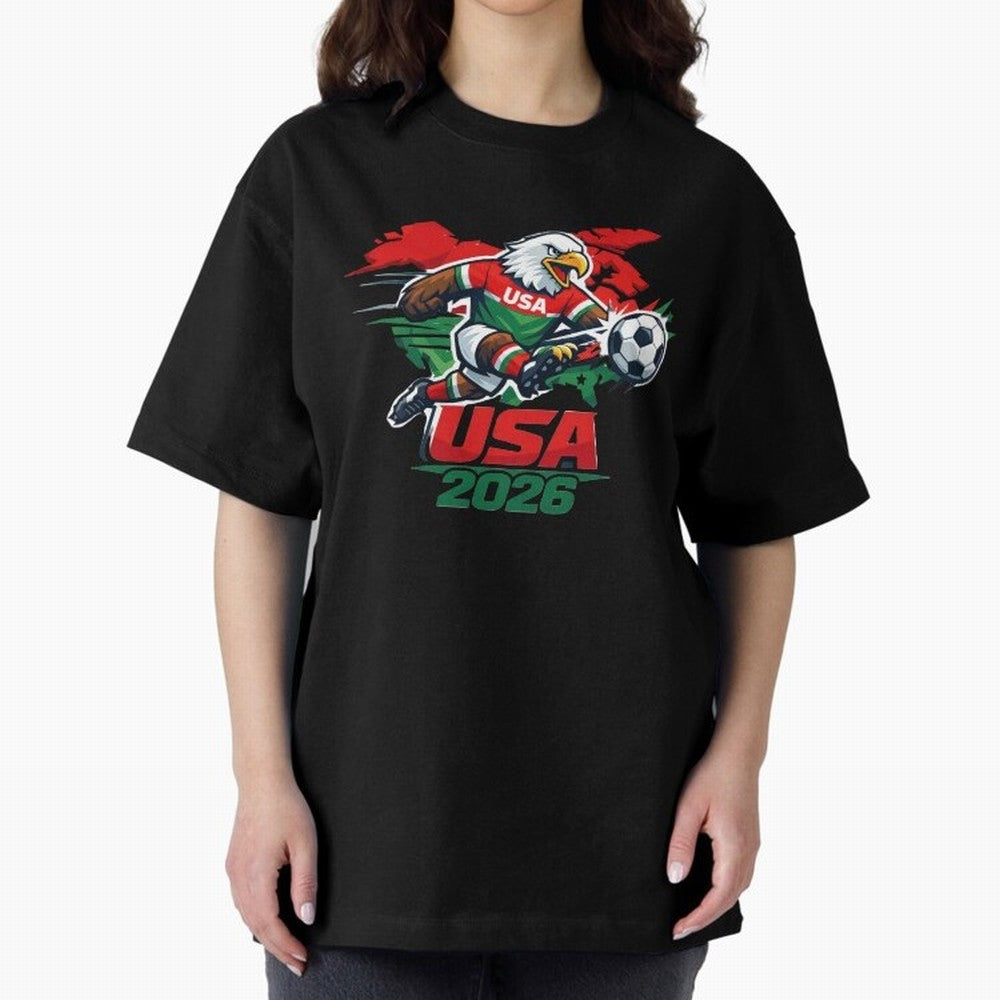 USA Canada Mexico Soccer Cup Oversized T-Shirt Honor Champions and Dreams in Match Day Hype around FIFA World Cup 2026 Group Stage, Cristiano Ronaldo, Haaland and CR7, Spain, Tournament Hype, Historic Matchups, Family Viewing Parties and Global