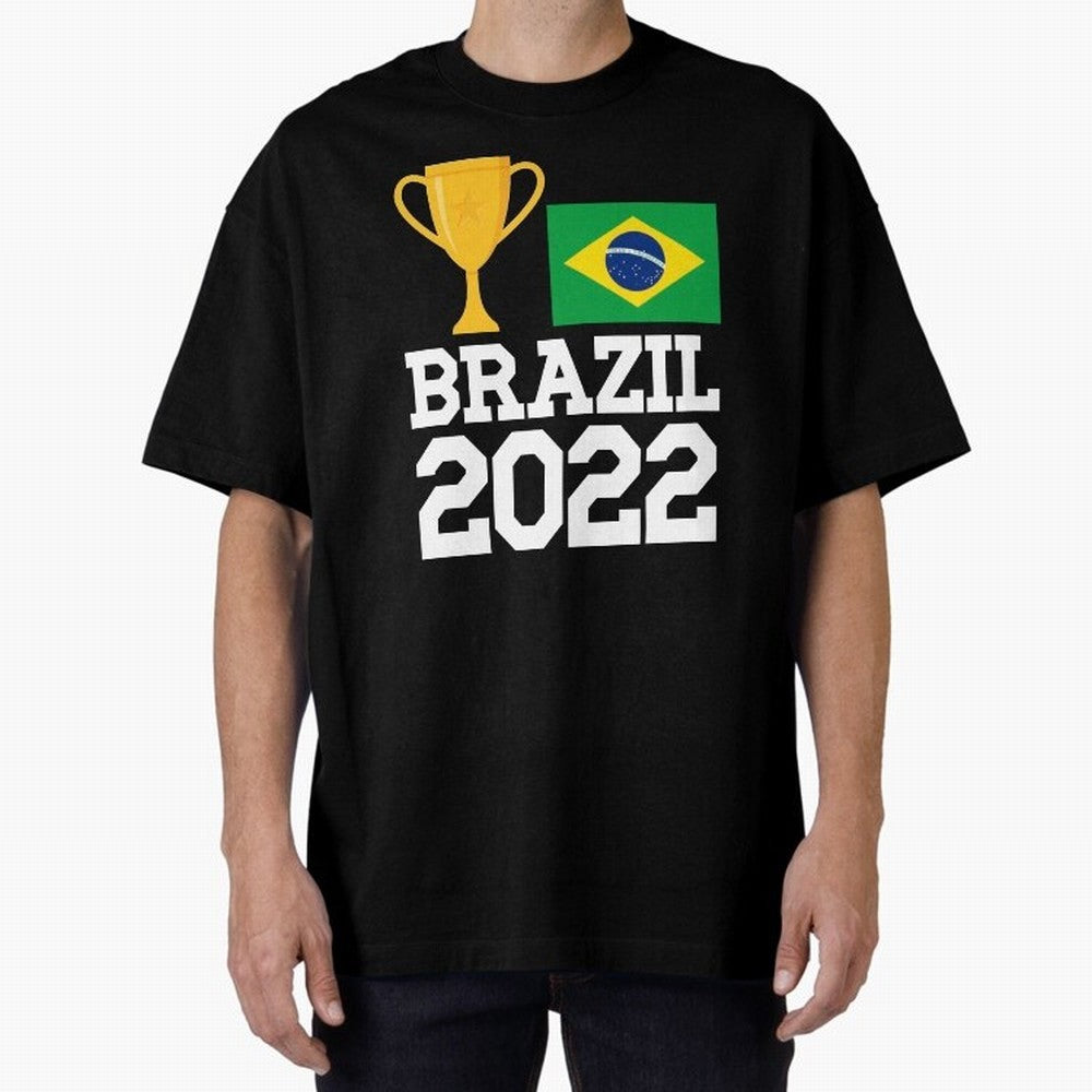 Brazil Soccer Team Fan Football Brazilian Flag 2022 T-Shirt - Brazil T shirt Soccer - Brazil Flag Vintage - Brazilian Oversized T-Shirt Enjoy FIFA World Cup 2026 Featuring Mbappe, France and Portugal Energy, Tournament Hype, Historic Matchups,
