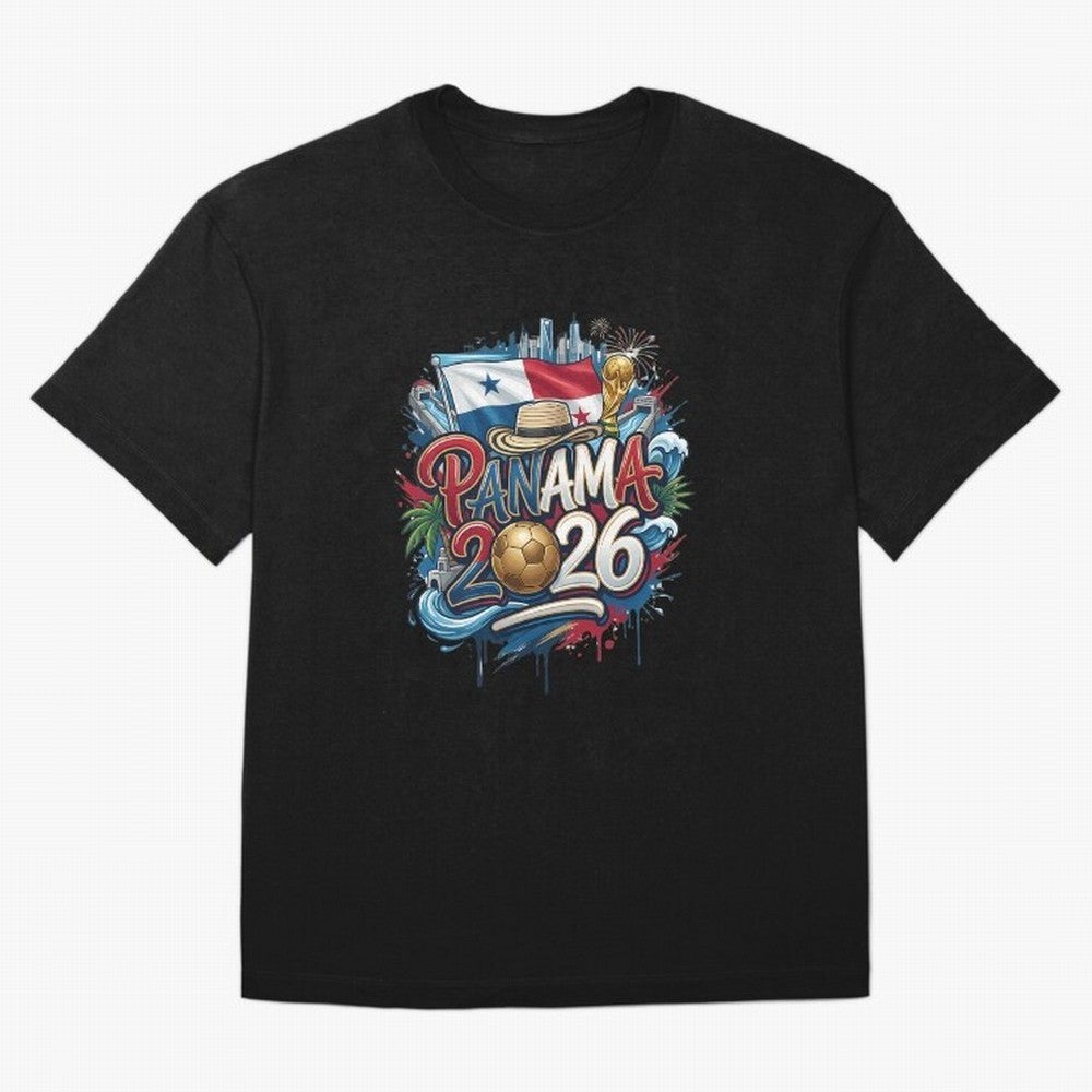 Panama World Cup 2026 Football Legacy Oversized T-Shirt Live the Energy of the FIFA World Cup 2026 USA Canada Mexico Journey through Messi and Cristiano Ronaldo Highlights, Spain and Netherlands Pride, Vintage Soccer Flavor, Modern Football Stars,