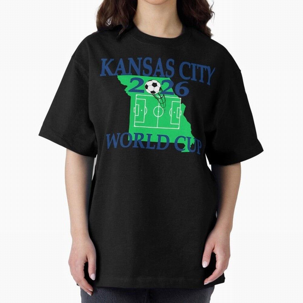 Kansas City 2026 world cup Oversized T-Shirt Celebrate Rivalries and Pride in Match Day Hype around FIFA World Cup 2026 Group Stage, Mbappe and Neymar, Portugal, Spain and Germany, Match Day Excitement, Supporter Culture, Golden Goals and Global