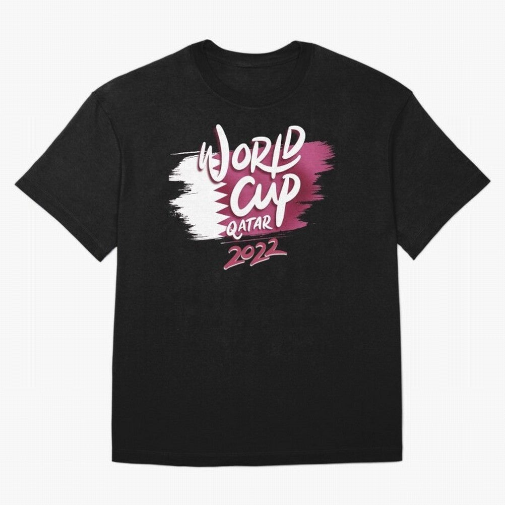 Qatar 2022 Oversized T-Shirt Mark Global Football Passion for FIFA World Cup 2026 USA Canada Mexico, with Messi, Neymar and Mbappe, Brazil, Retro Football Energy, Iconic Rivalries, Trophy Chase Drama and Stadium Atmosphere; Created for Match Day