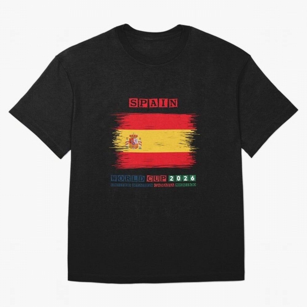 SPAIN WORLD CUP 2026 Oversized T-Shirt Support Iconic Players in FIFA World Cup 2026 Group Stage for Fans of Cristiano Ronaldo, Haaland and CR7 and Spain, Bringing Fan Favorite Moments, National Team Passion, Big Match Drama and Soccer History;