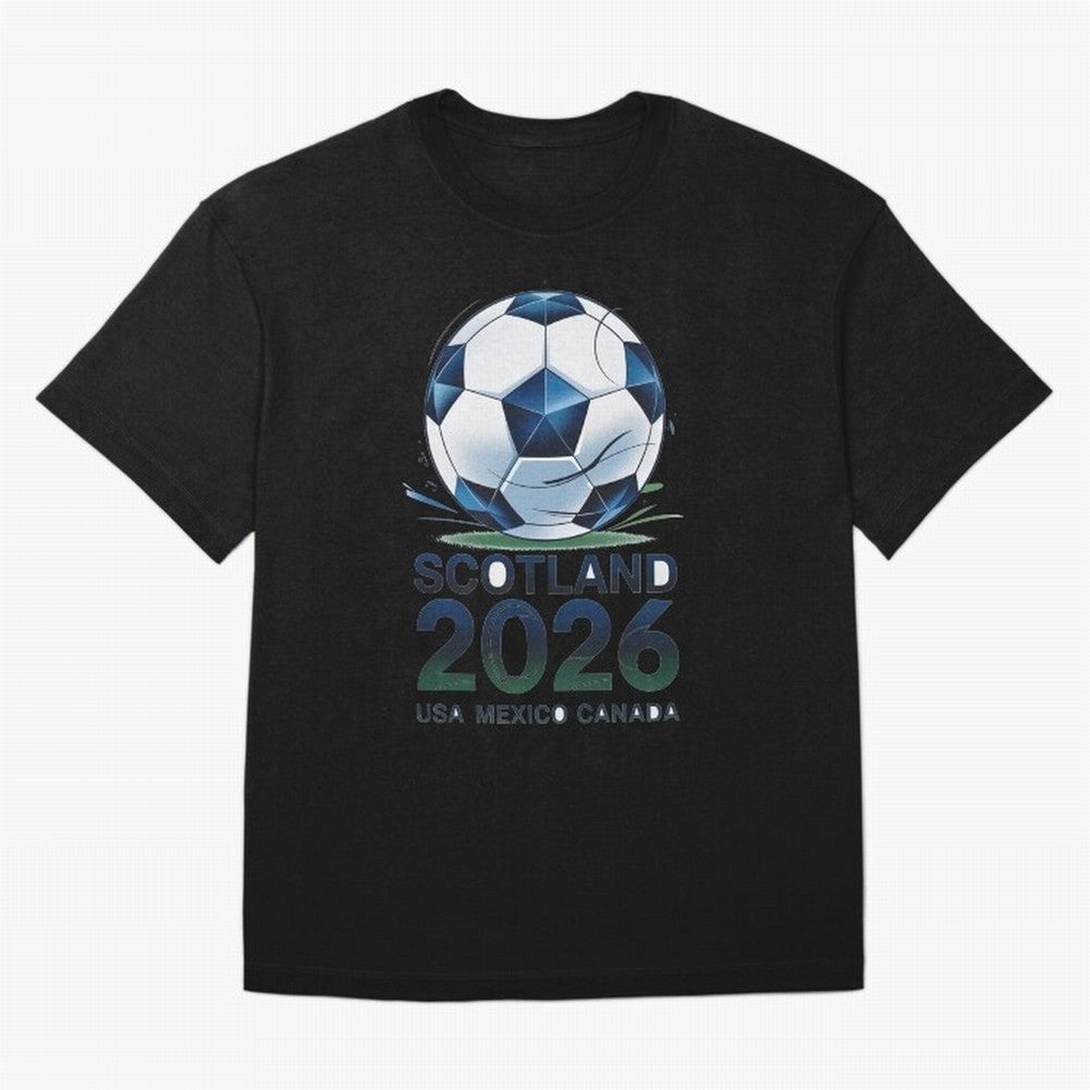 Scotland Soccer Football Design 2026 Oversized T-Shirt Show Your Love for FIFA World Cup 2026 Built around Mbappe and Neymar, France and Portugal Energy, Football History, Final Match Energy, Crowd Noise and Once in a Lifetime Moments; Perfect for