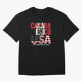 United 2026 World Cup - Canada, Mexico, USA Flags T-Shirt_83138002 Oversized T-Shirt Create FIFA World Cup 2026 for Fans of Neymar and Germany, Bringing Vintage Soccer Flavor, Modern Football Stars, National Flags and Final Night Emotion; Ideal for
