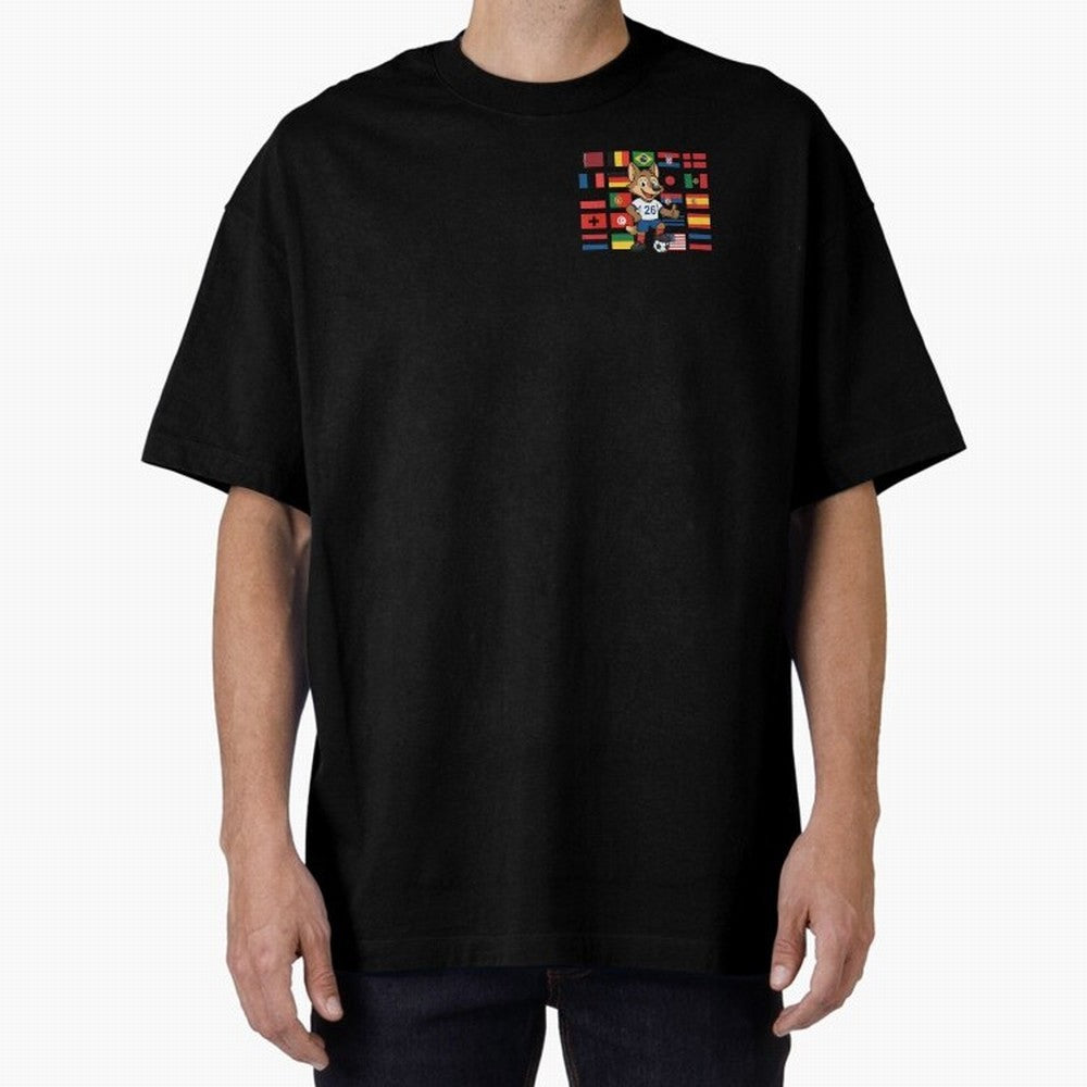 Copa Mundial de F¨²tbol Oversized T-Shirt Bring Stadium Energy to the FIFA World Cup 2026 Journey through Mbappe and Neymar Highlights, Netherlands Pride, Sports Nostalgia, International Competition, Famous Players and Unforgettable Victories;