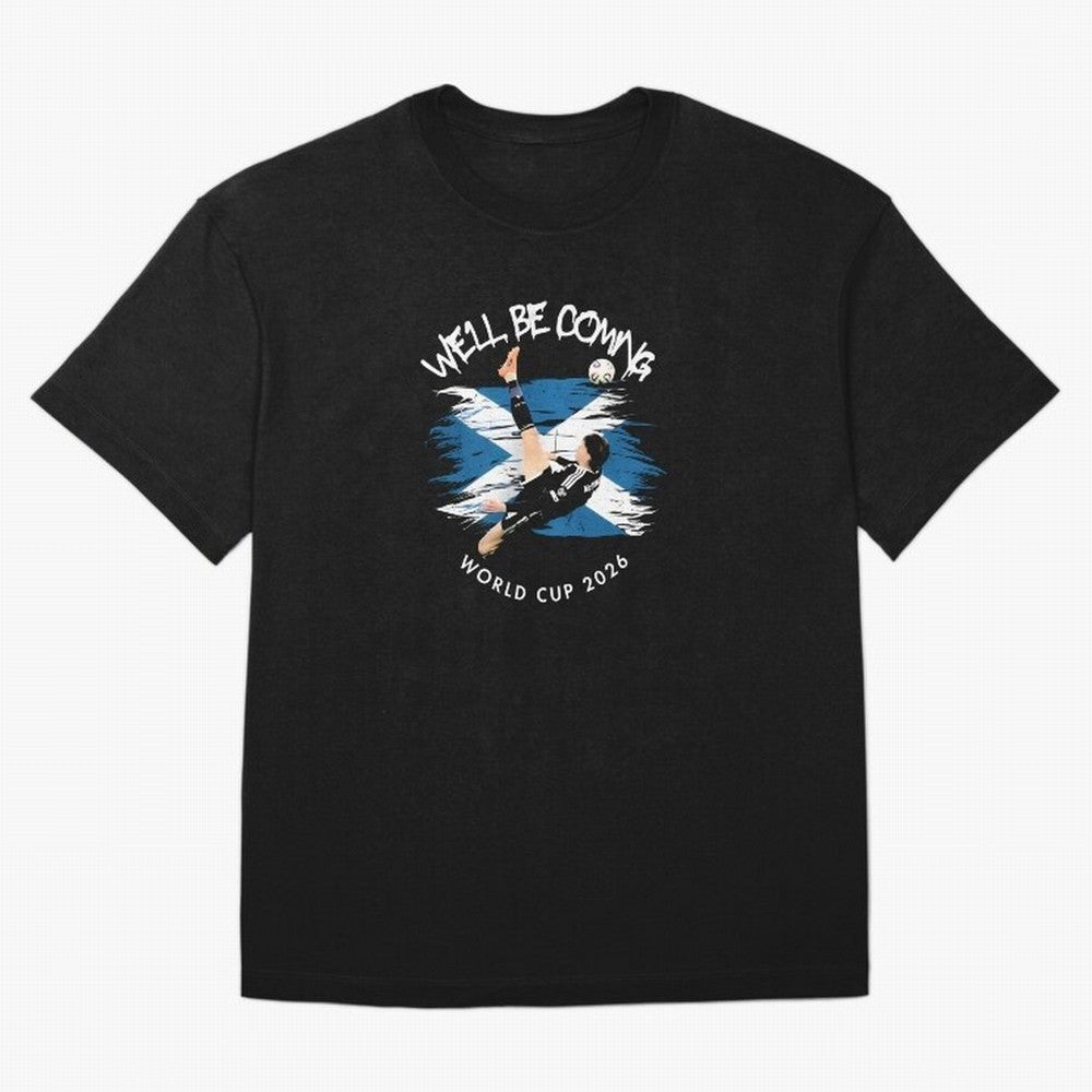 We'll be coming 2026 - Scotland World Cup 2026 ¨C Tartan Army Returns T-Shirt_83870657 Oversized T-Shirt Turn Up for Global Football Passion for FIFA World Cup 2026 Group Stage, Made for Mbappe, Spain and Netherlands, Goal Celebration Energy,