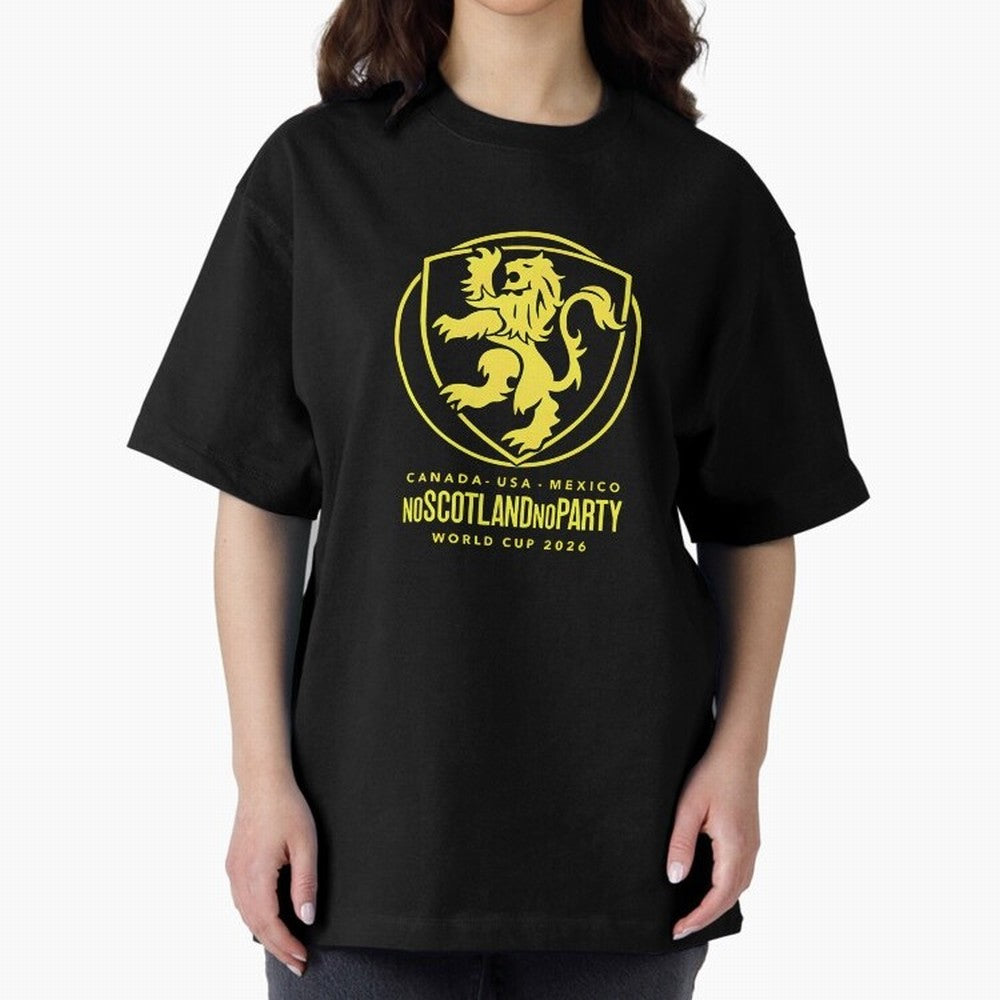 Scotland World Cup 2026 No Scotland No Party T-Shirt_83987455 Oversized T-Shirt Relive Legendary Nights from FIFA World Cup 2026 Spirit, Connected to Brazil, Haaland, Football Festival Excitement, Trophy Ambitions, Country Rivalries and Star Player