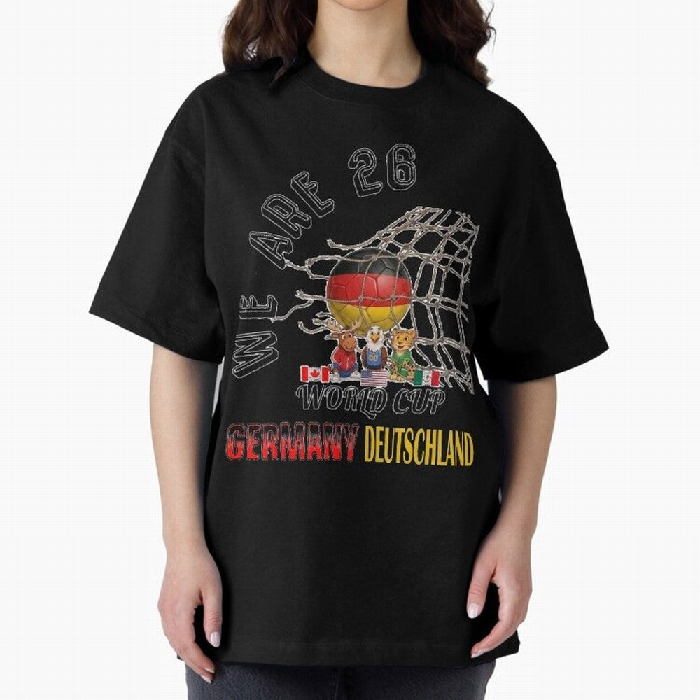 World cup 26 - Germany Oversized T-Shirt Elevate Match Day Hype around FIFA World Cup 2026 Group Stage, Mbappe and Neymar, England, Classic Soccer Heritage, Championship Pressure, Fan Loyalty and International Pride; Made for Collectors Who Enjoy