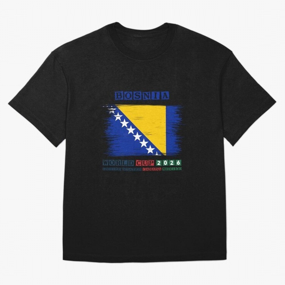 BOSNIA WORLD CUP 2026 Oversized T-Shirt Support the Legends of Global Football Passion for FIFA World Cup 2026, Capturing CR7, Germany, Game Day Rituals, Football Legends, Country Pride and the Road to the Final; Perfect for People Who Love