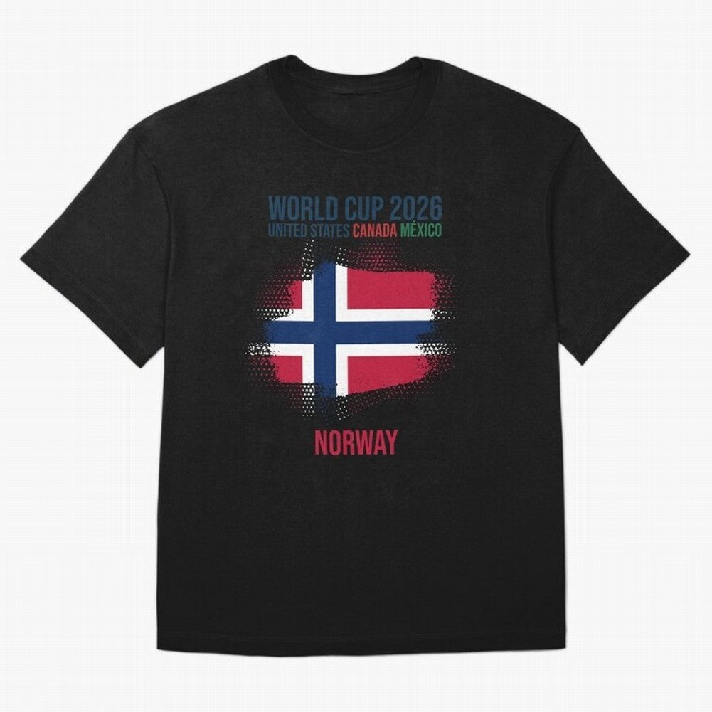 NORWAY WORLD CUP 2026 Oversized T-Shirt Celebrate Every Goal in FIFA World Cup 2026 USA Canada Mexico Spirit, Driven by Spain and Netherlands, Neymar, Haaland and Cristiano Ronaldo, Sports Nostalgia, International Competition, Famous Players and
