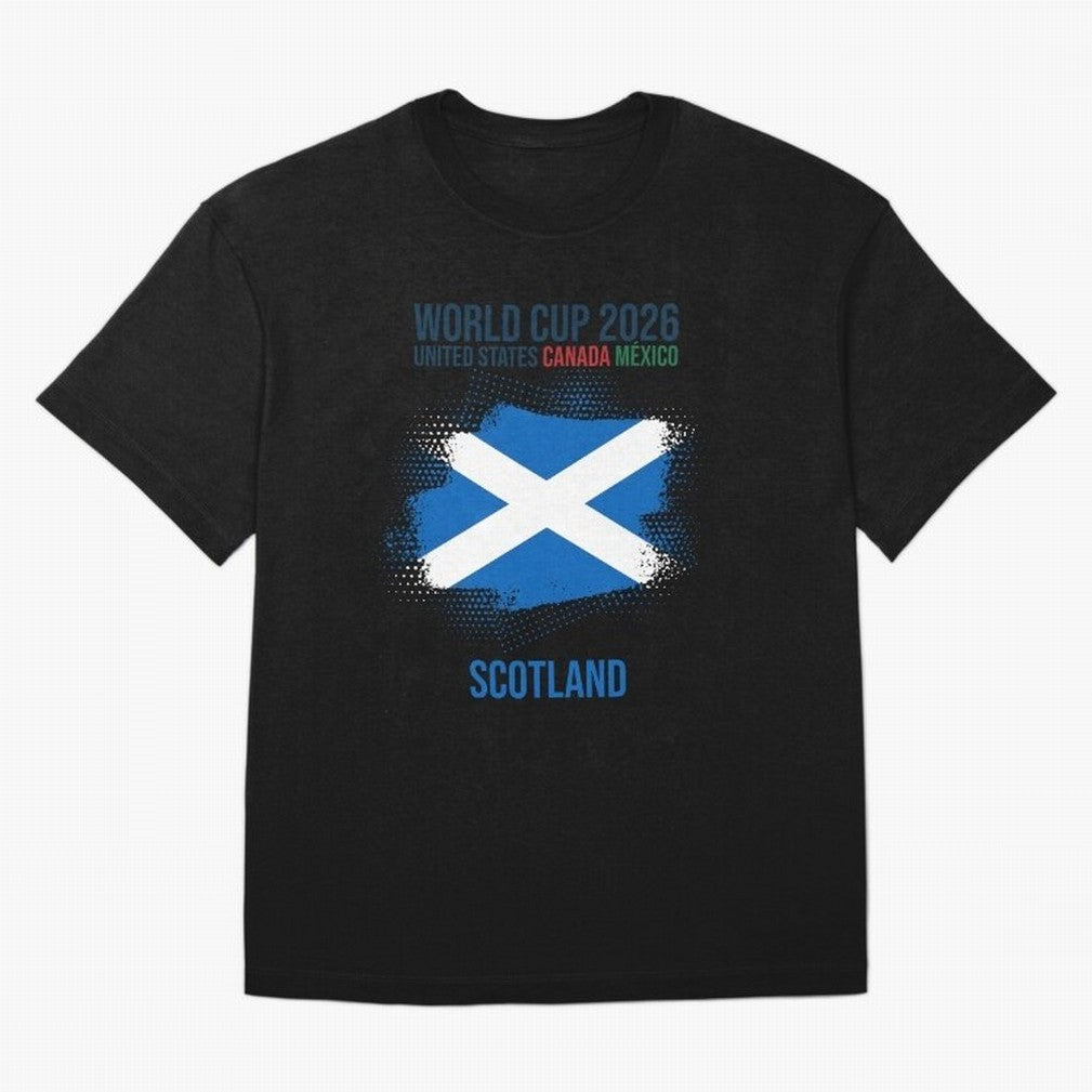 SCOTLAND WORLD CUP 2026 Oversized T-Shirt Celebrate FIFA World Cup 2026 Featuring Haaland, Argentina, France and Brazil Energy, Global Supporter Spirit, Legendary Goals, National Colors and Tournament Celebration; Ideal for Passionate Fans Who Love