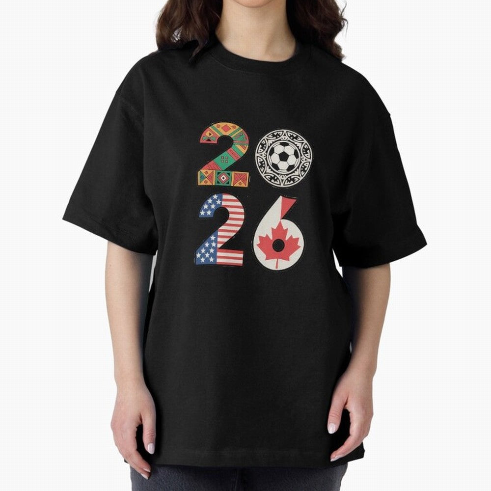 2026 Football Countries Design ¨C USA, Canada & Mexico Inspired Art Oversized T-Shirt Celebrate the Magic of Match Day Hype around FIFA World Cup 2026, Messi and Cristiano Ronaldo, Netherlands, Champion Mindset, Group Stage Buzz, Knockout Tension