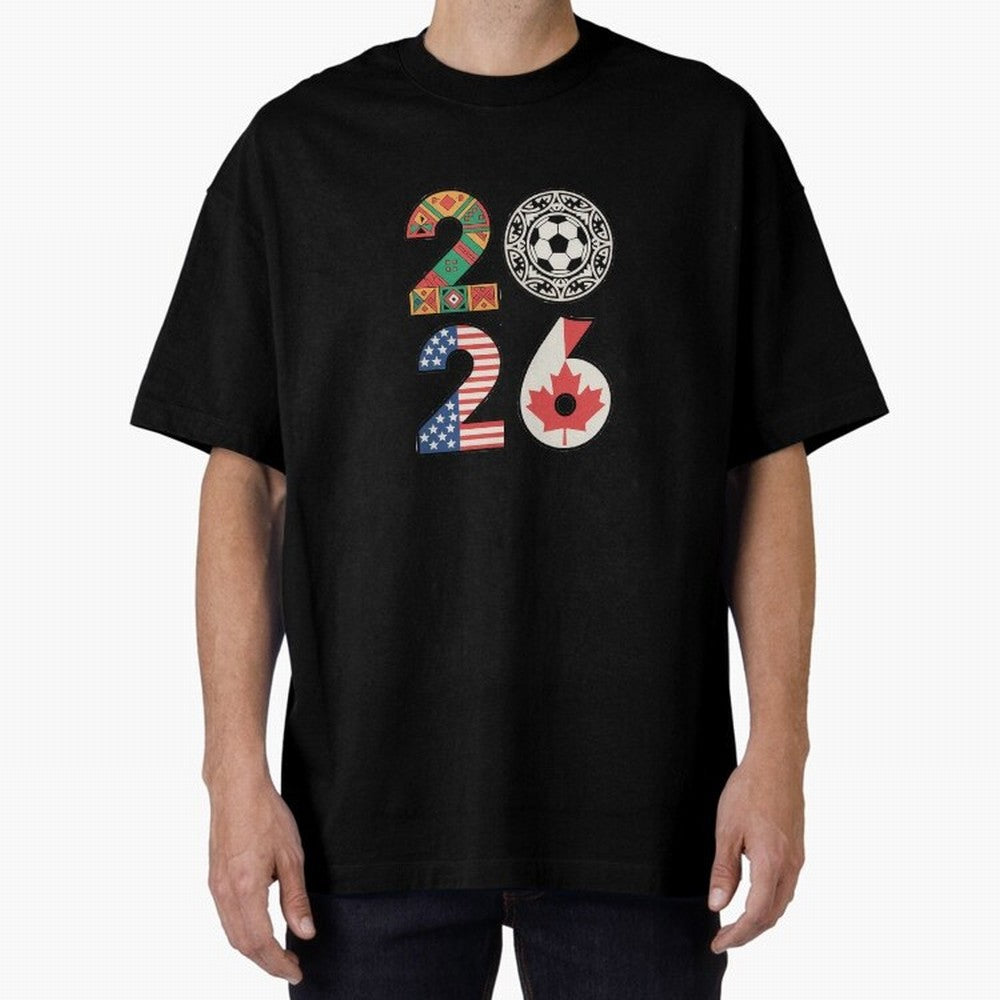 2026 Football Countries Design ¨C USA, Canada & Mexico Inspired Art Oversized T-Shirt Celebrate the Magic of Match Day Hype around FIFA World Cup 2026, Messi and Cristiano Ronaldo, Netherlands, Champion Mindset, Group Stage Buzz, Knockout Tension