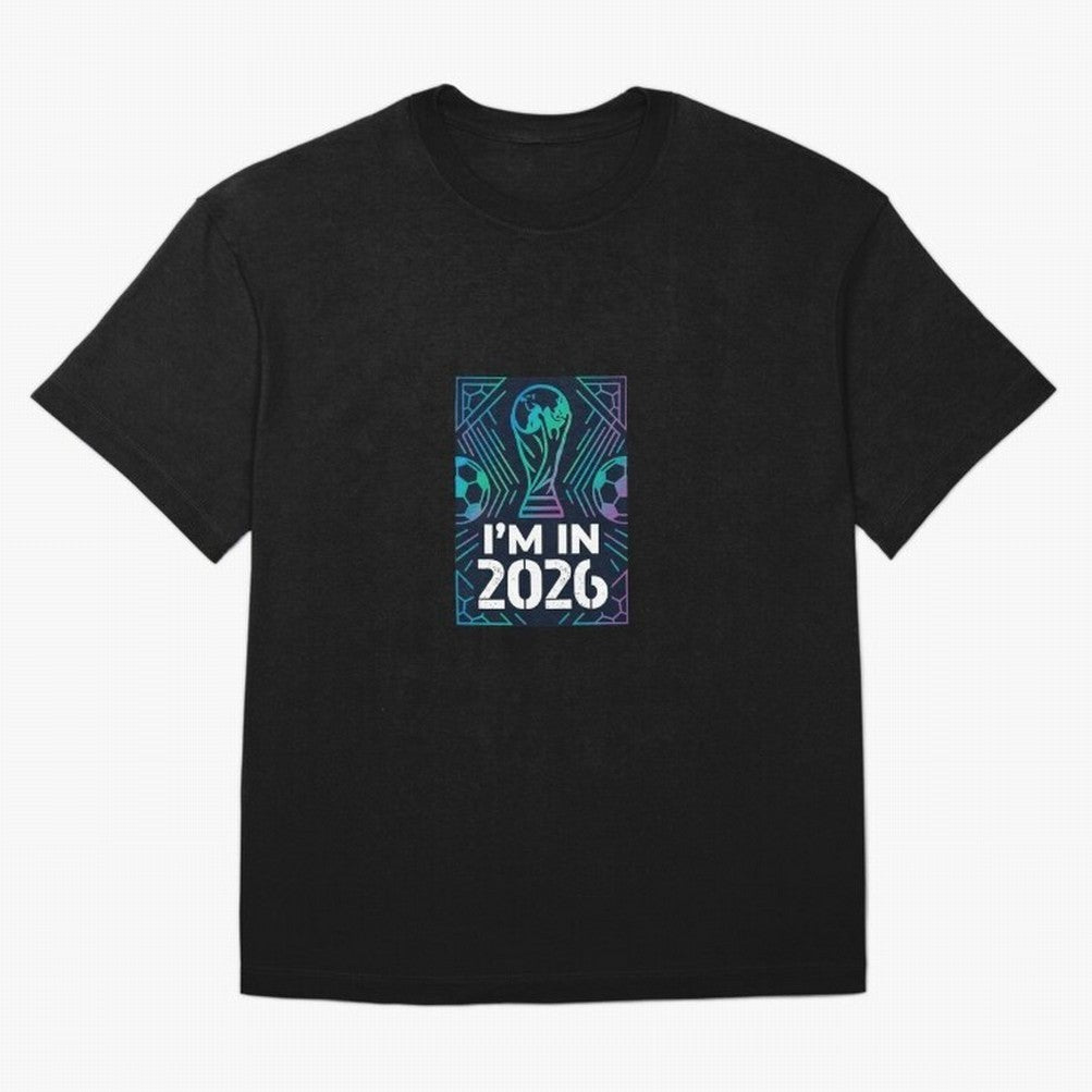 World Cup 2026 Oversized T-Shirt Share the Excitement of FIFA World Cup 2026 for Fans of Messi, CR7 and Mbappe and Spain and Netherlands, Bringing Sports Nostalgia, International Competition, Famous Players and Unforgettable Victories; Made for Die