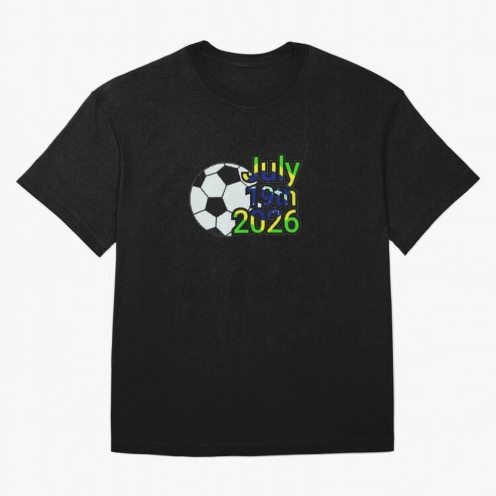 USA 2026- Brazil Oversized T-Shirt Show Support during Global Football Passion for FIFA World Cup 2026 Group Stage, Driven by Messi, Neymar and Mbappe, Spain, Global Supporter Spirit, Legendary Goals, National Colors and Tournament Celebration;